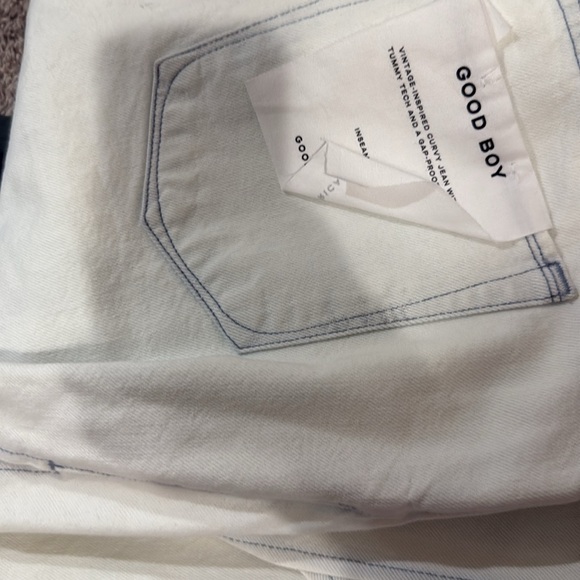 NWT Good American Blue Good Boy Straight Jeans Equestrian Side Slit - Picture 6 of 6